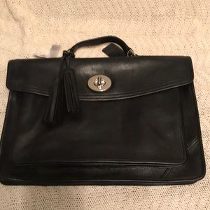 Coach Black Leather Bag Dual purpose NWT Flagship